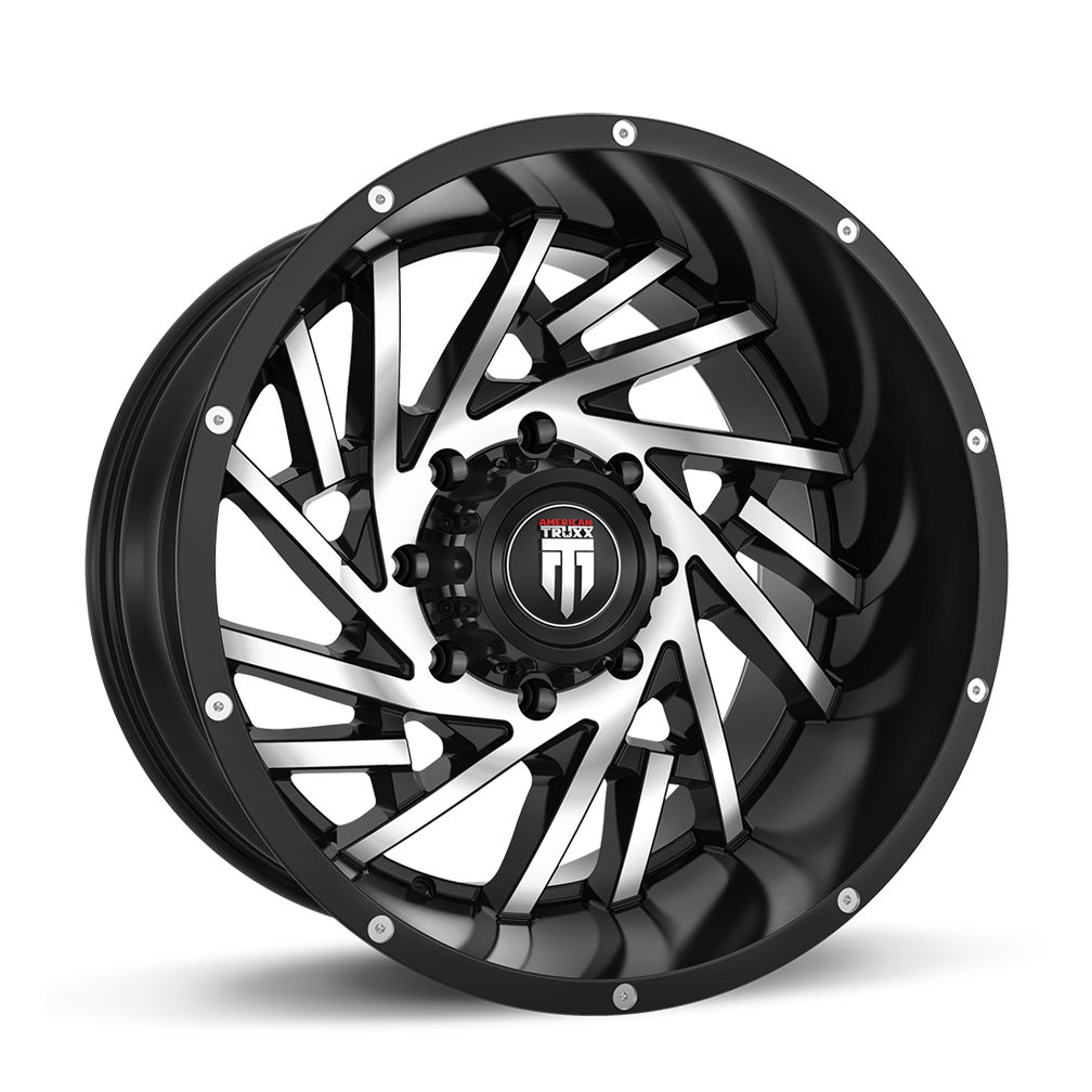 American Truxx 20"x12" Non-Chrome Black/Machined Custom Wheel ARSWCWAT1612283BM44
