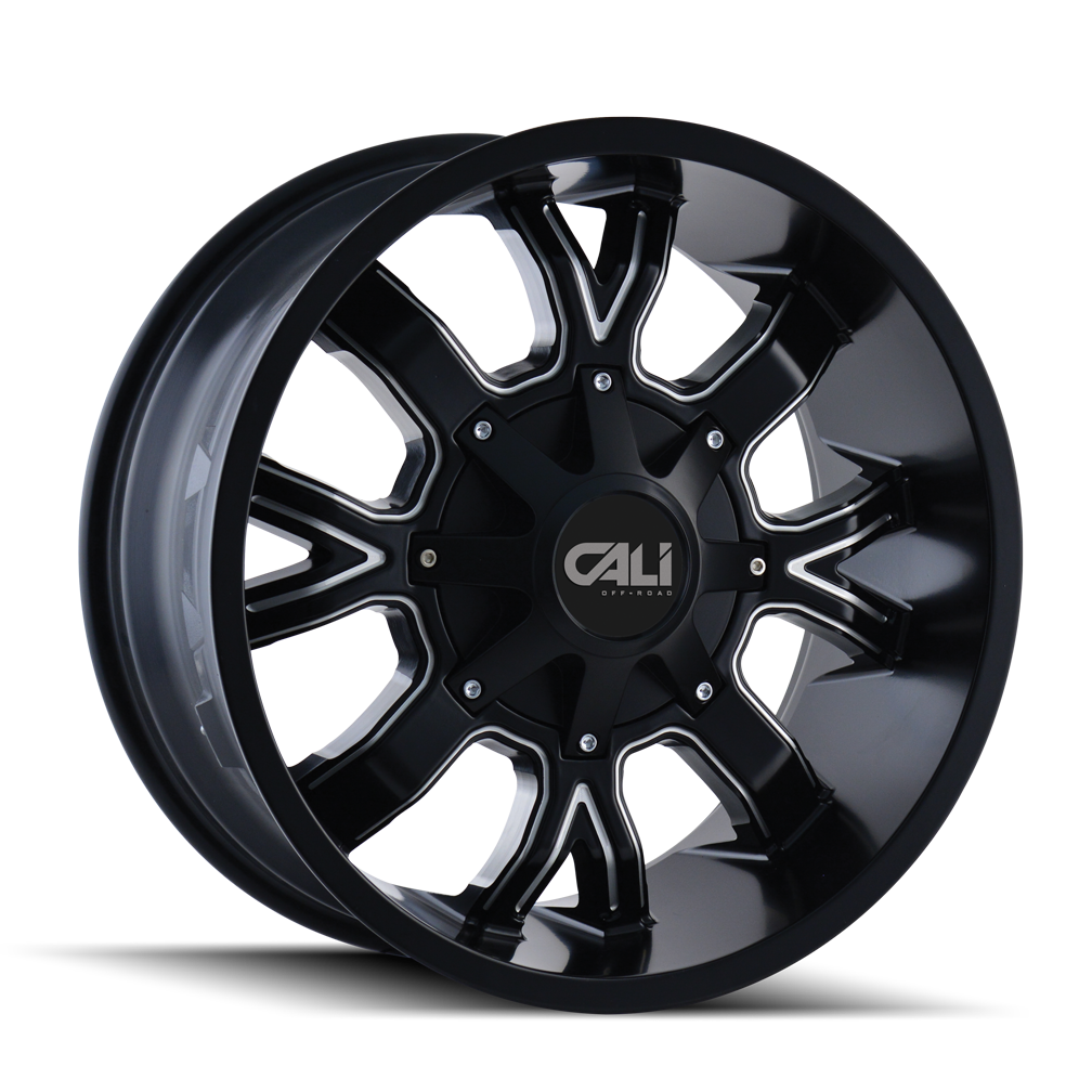 Cali Off-Road 20"x9" Non-Chrome Satin Black/Milled Spokes Custom Wheel ARSWCW91042937M