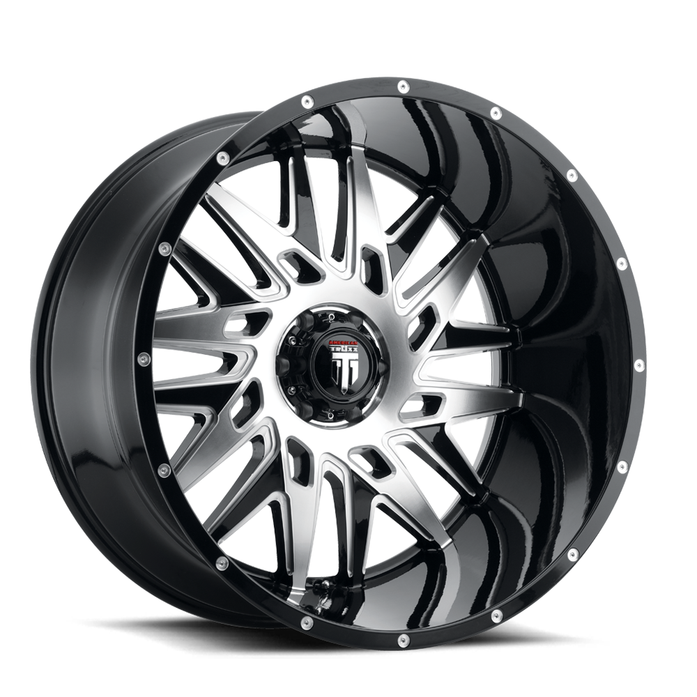American Truxx 24"x14" Non-Chrome Black/Machined Custom Wheel ARSWCWAT18424483BM76