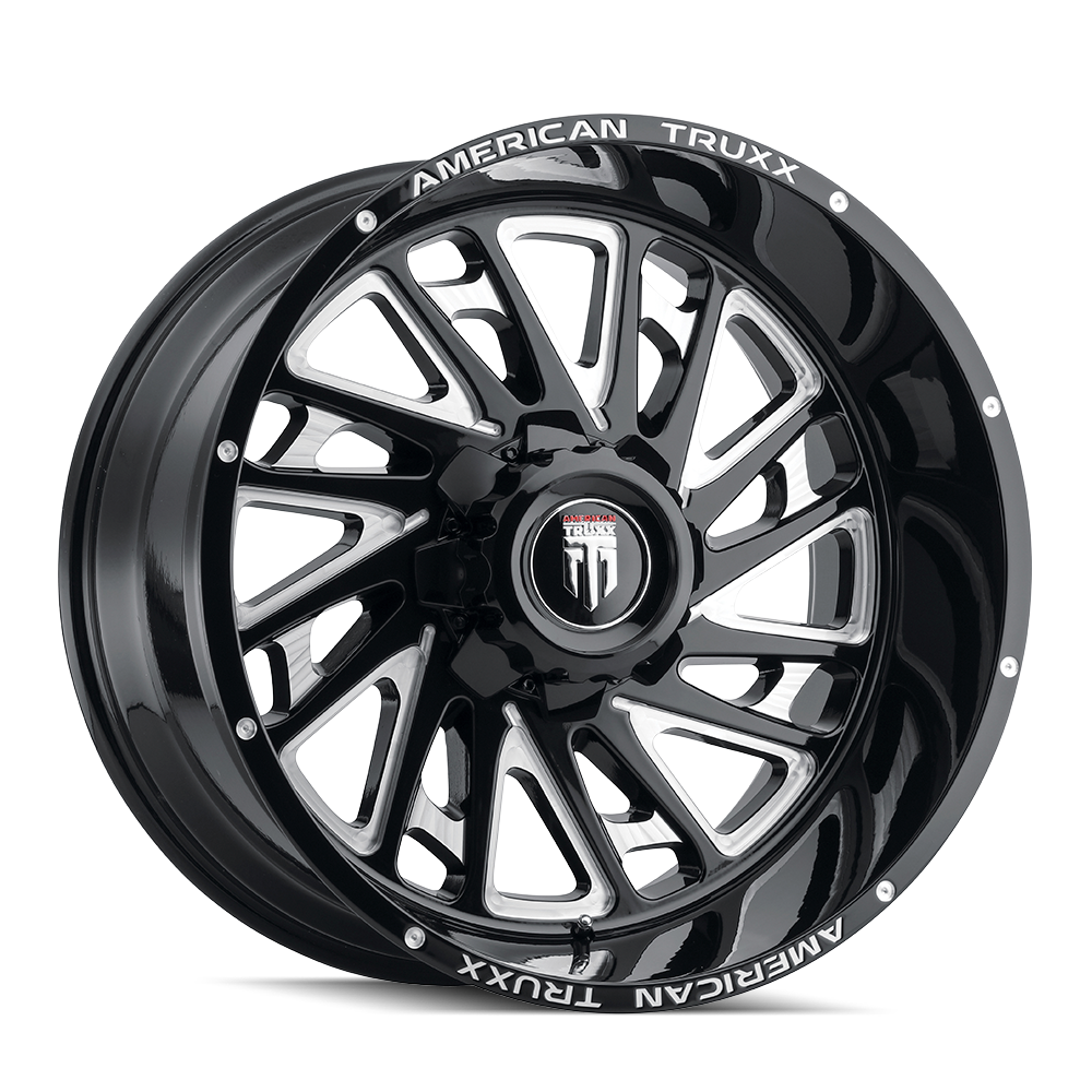 American Truxx 24"x14" Non-Chrome Black/Milled Custom Wheel ARSWCWAT190524450M76