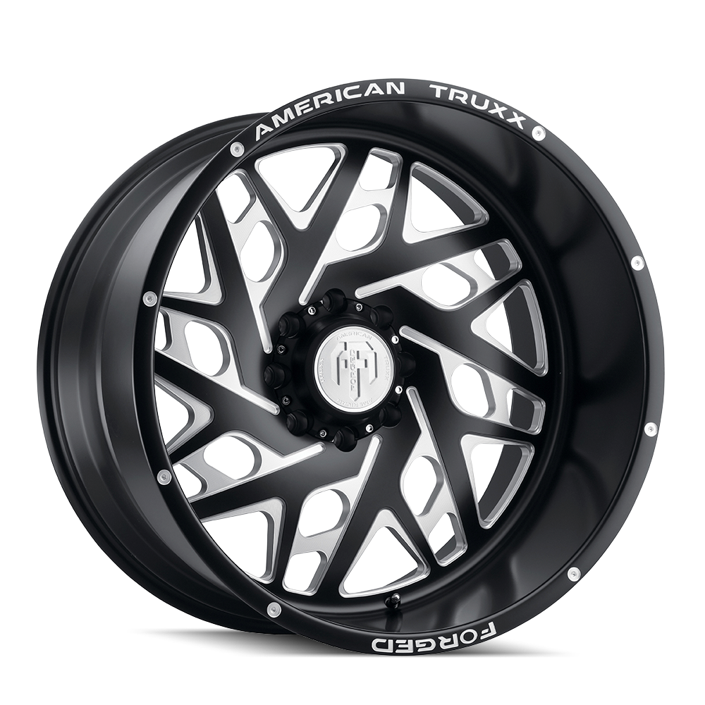 American Truxx Forged 24"x14" Non-Chrome Matte Black/Milled Custom Wheel ARSWCWATF19092447876M