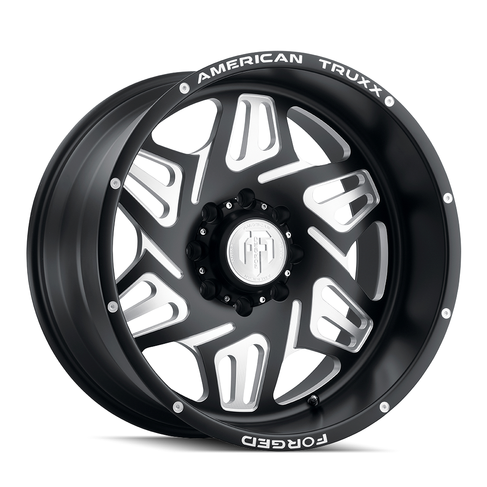 American Truxx Forged 22"x12" Non-Chrome Matte Black/Milled Custom Wheel ARSWCWATF19082227044M