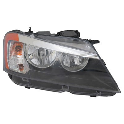 2012 bmw x3 front passenger side replacement halogen headlight assembly arswlbm2503170c