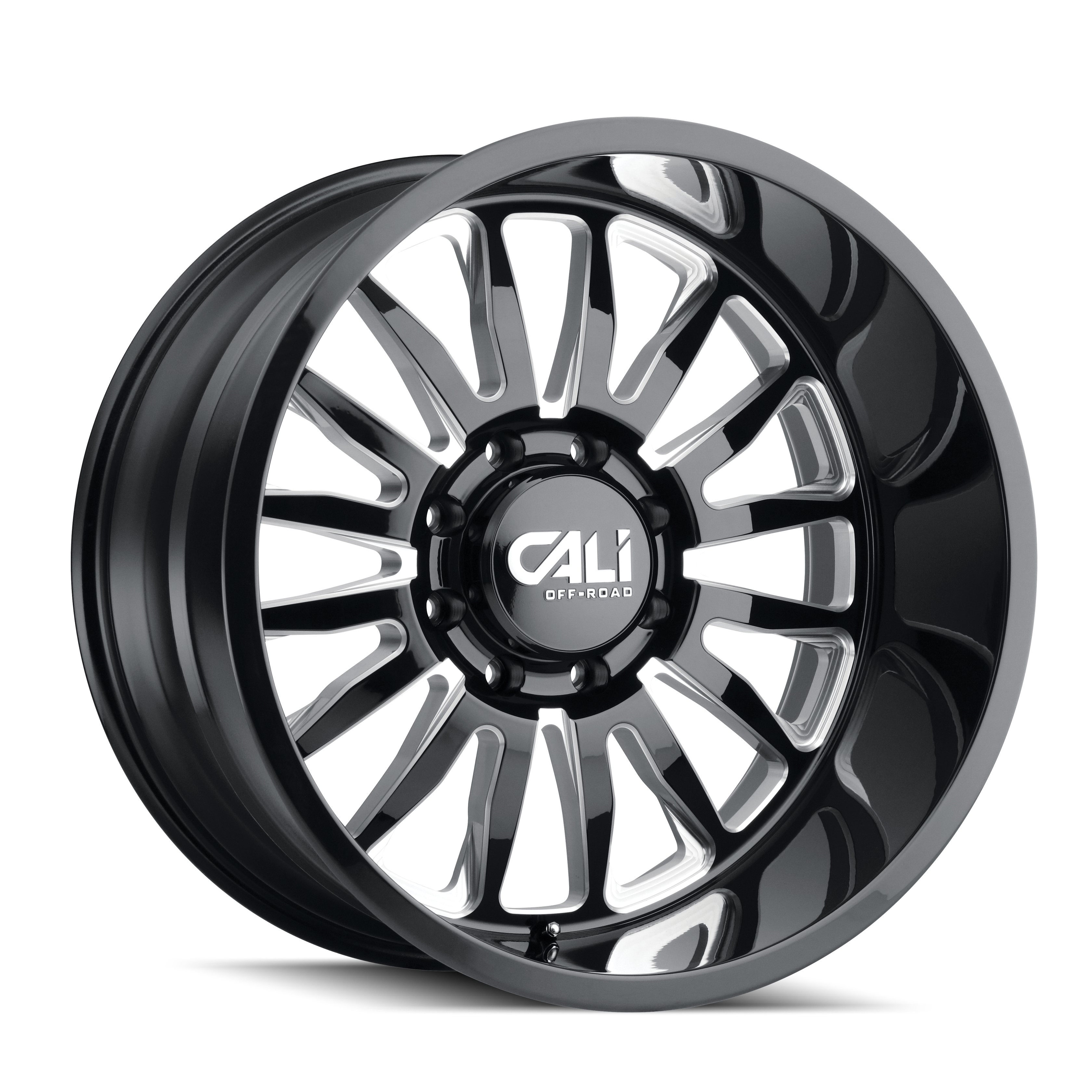 Cali Off-Road 22"x10" Non-Chrome Gloss Black/Milled Spokes Custom Wheel ARSWCW911022170BM