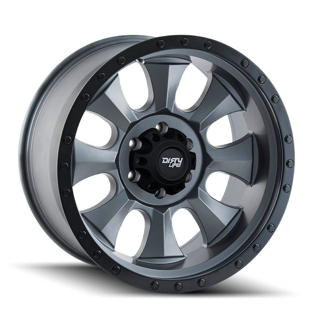 Dirty Life 18"x9" Non-Chrome Matte Gunmetal/Black Beadlock Custom Wheel ARSWCW93008970MG