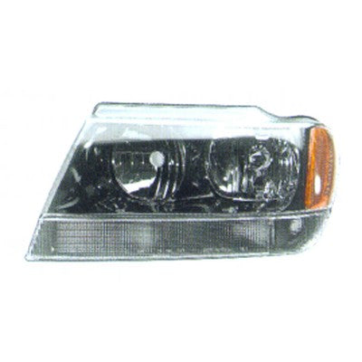 1999 jeep grand cherokee front driver side replacement headlight assembly arswlch2502120v