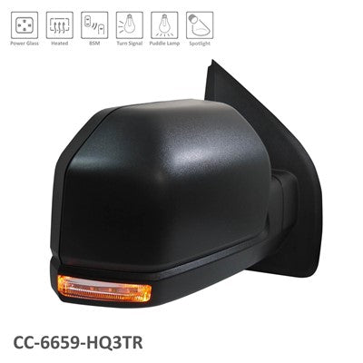 2015 ford f 150 passenger side power door mirror with heated glass with turn signal arswmfo1321526