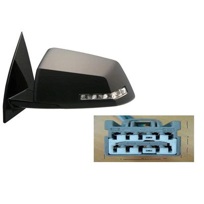 2009 gmc acadia driver side power door mirror with heated glass with turn signal arswmgm1320398