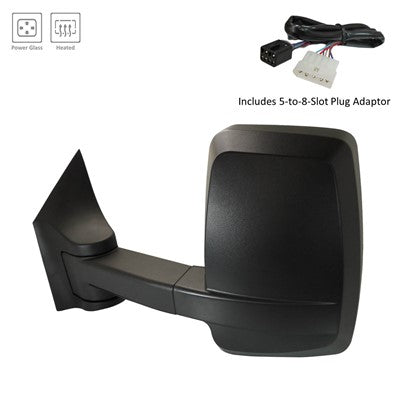 2009 gmc savana driver side power door mirror with heated glass without turn signal arswmgm1320530