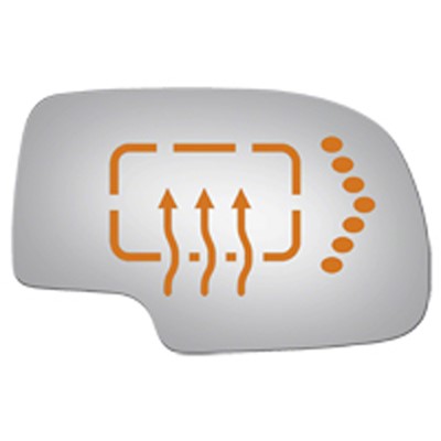 2001 gmc yukon passenger side mirror glass with heated glass with turn signal arswmgm1323345