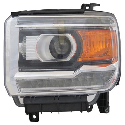 2016 gmc sierra 3500 front driver side replacement led headlight assembly arswlgm2502390c