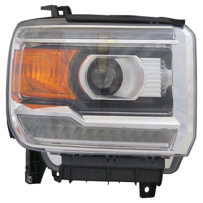 2016 gmc sierra 3500 front passenger side replacement led headlight assembly arswlgm2503390c