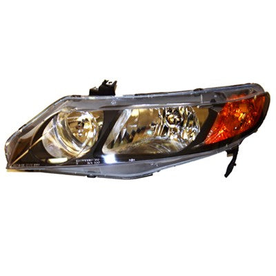 2007 honda civic front driver side replacement headlight lens and housing arswlho2502125v