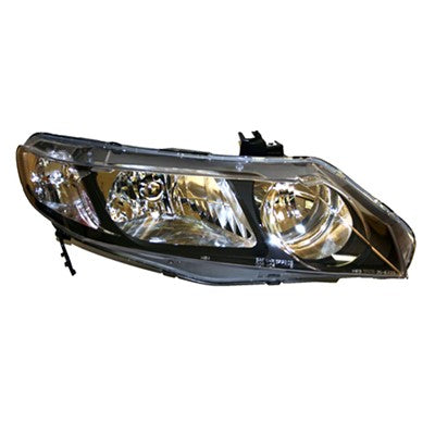 2007 honda civic front passenger side replacement headlight lens and housing arswlho2503127v