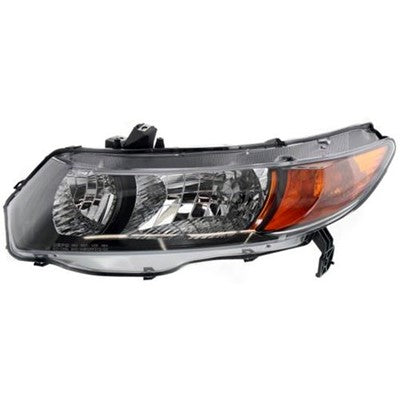 2007 honda civic front driver side replacement headlight lens and housing arswlho2518111c