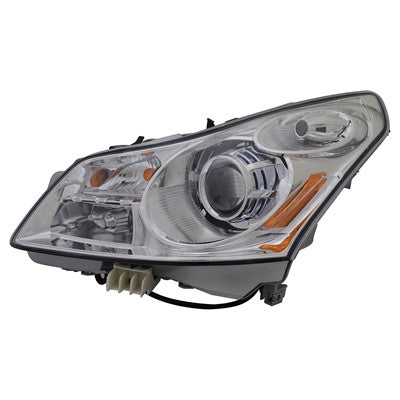 2008 infiniti g35 front driver side replacement hid headlight assembly arswlin2502137c