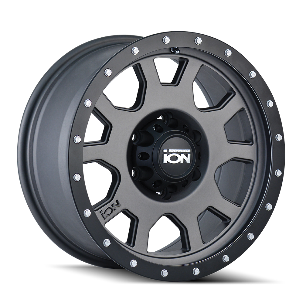 Ion 18"x9" Non-Chrome Matte Gunmetal/Black Beadlock Custom Wheel ARSWCW1358936MG18