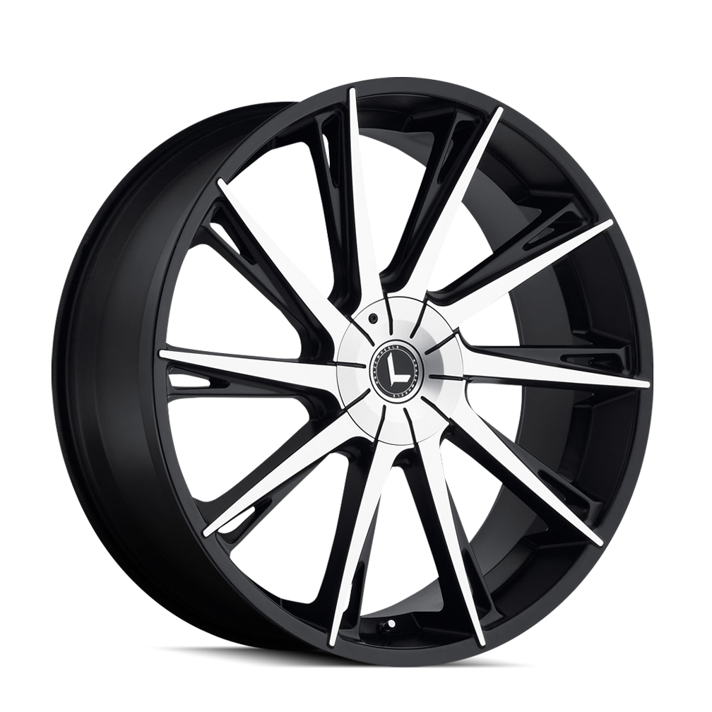 Kraze 22"x9.5" Non-Chrome Black/Machined Custom Wheel ARSWCWKR14422918BM18