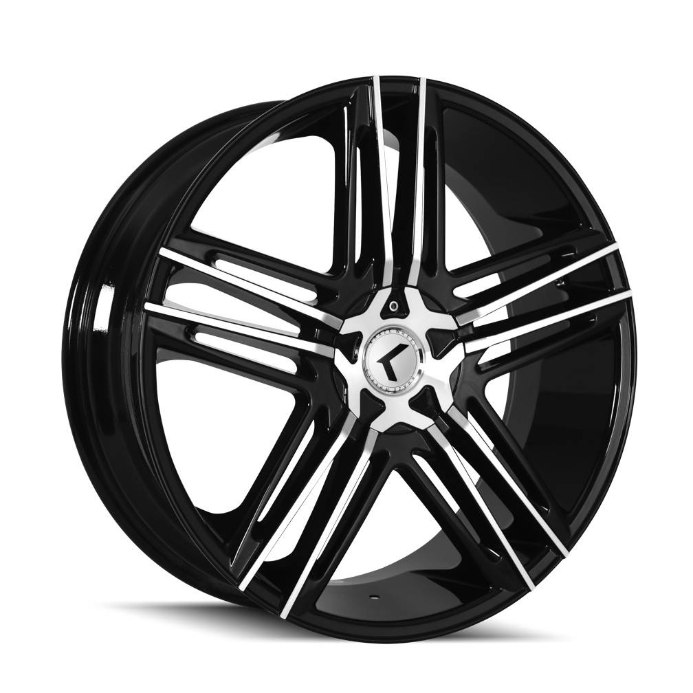 Kraze 22"x8.5" Non-Chrome Black/Machined Custom Wheel ARSWCWKR15722818BM15