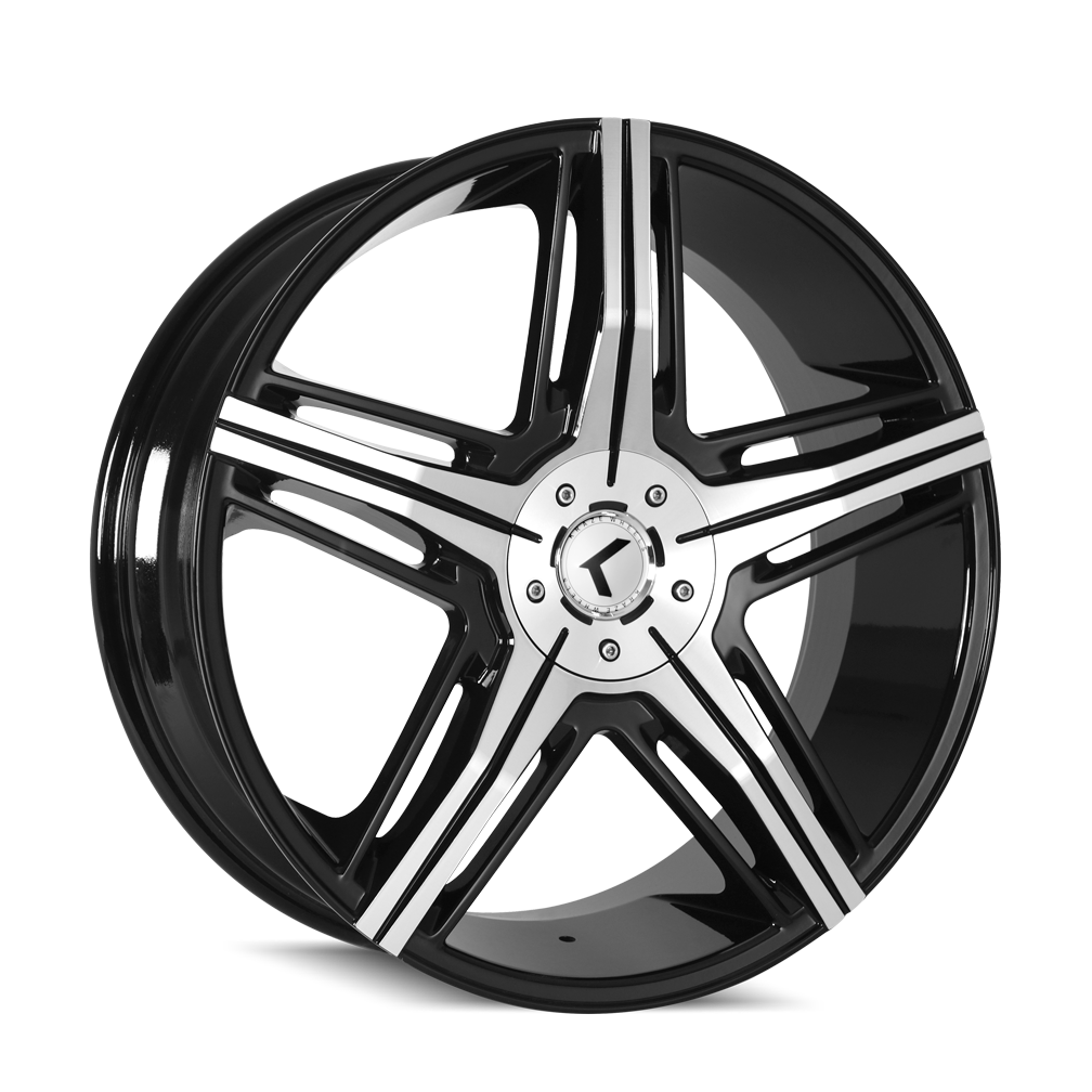 Kraze 20"x8.5" Non-Chrome Black/Machined Custom Wheel ARSWCWKR1582814BM40