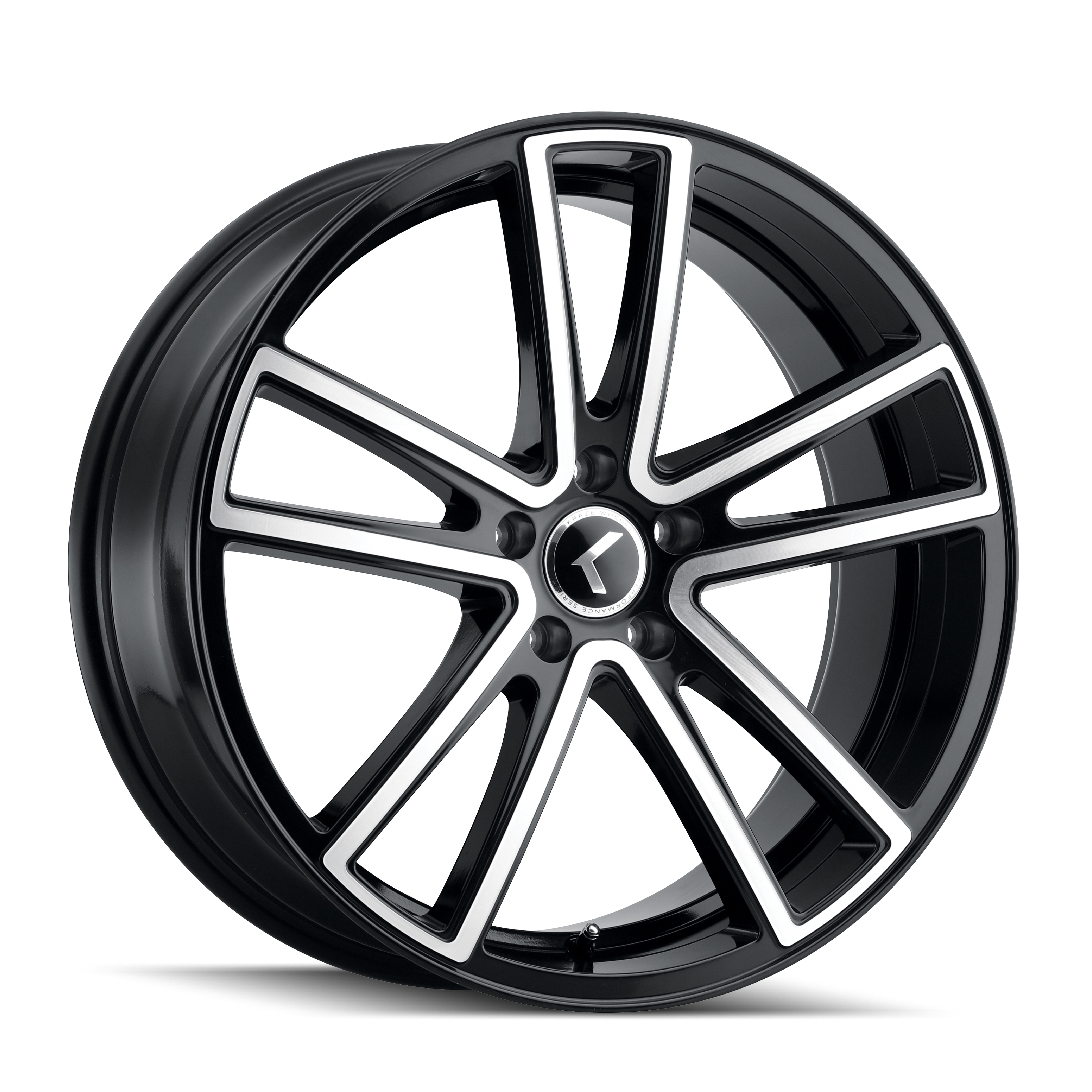 Kraze 20"x8.5" Non-Chrome Black/Machined Custom Wheel ARSWCWKR1902831BM38