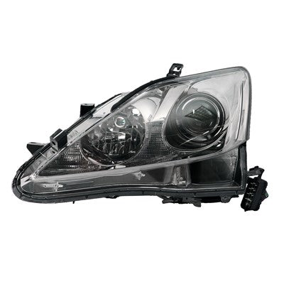 2011 lexus is350c front driver side oem halogen headlight lens and housing arswllx2518162oe