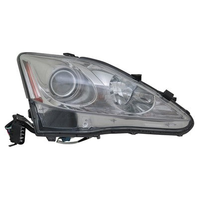 2009 lexus is350 front passenger side replacement halogen headlight arswllx2519125c