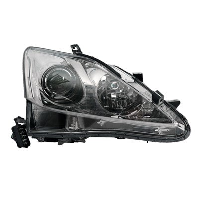 2011 lexus is350c front passenger side oem halogen headlight lens and housing arswllx2519162oe