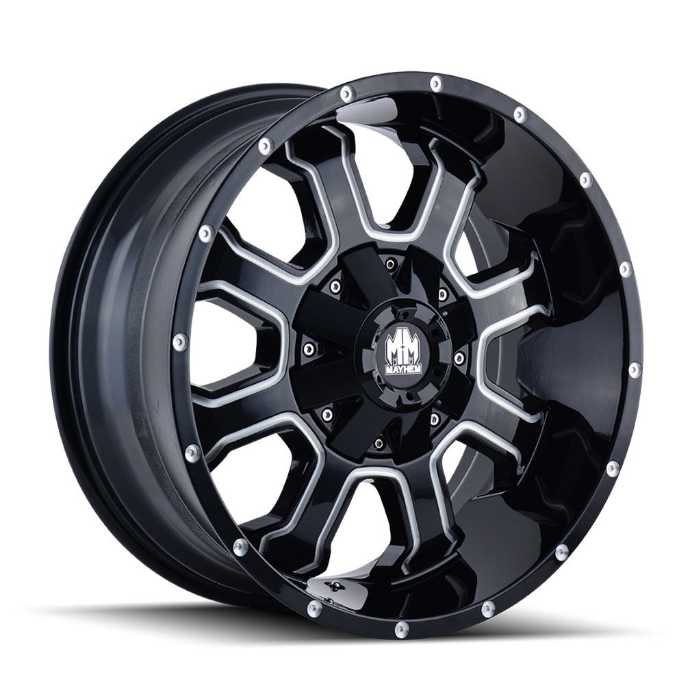 Mayhem 18"x9" Non-Chrome Black w/Milled Spokes Custom Wheel ARSWCW81038956M
