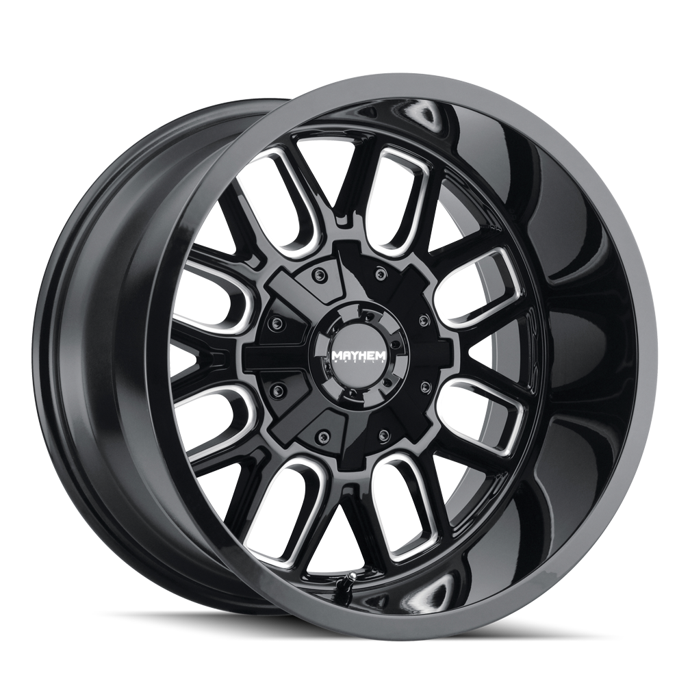 Mayhem 20"x12" Non-Chrome Black w/Milled Spokes Custom Wheel ARSWCW81072276BM