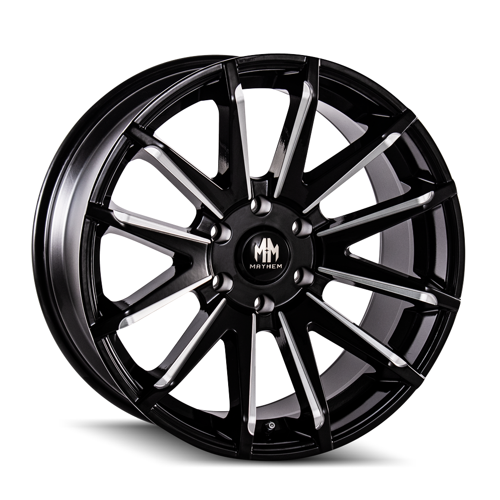 Mayhem 20"x9.5" Non-Chrome Black w/Milled Spokes Custom Wheel ARSWCW81092950BM10