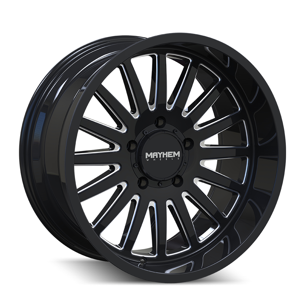 Mayhem 22"x12" Non-Chrome Black w/Milled Spokes Custom Wheel ARSWCW811422273BM
