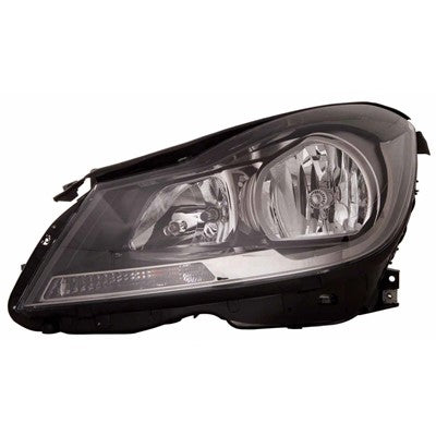 2015 mercedes c250 front driver side replacement halogen headlight assembly lens and housing arswlmb2502186c