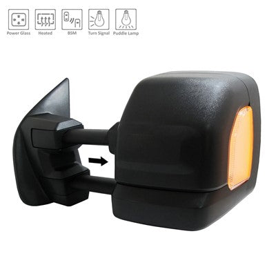 2016 nissan titan xd driver side power door mirror with heated glass with turn signal arswmni1320308