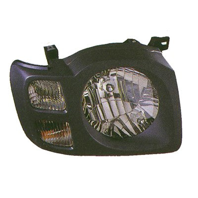 2002 nissan xterra front driver side replacement headlight assembly lens and housing arswlni2502147v