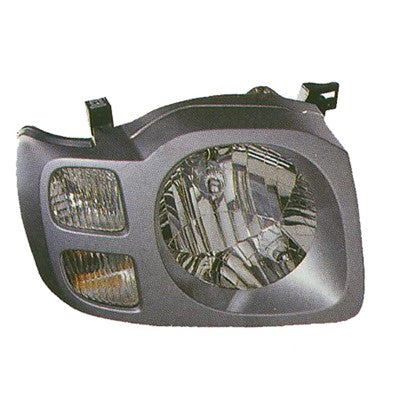 2002 nissan xterra front driver side replacement headlight assembly lens and housing arswlni2502148v