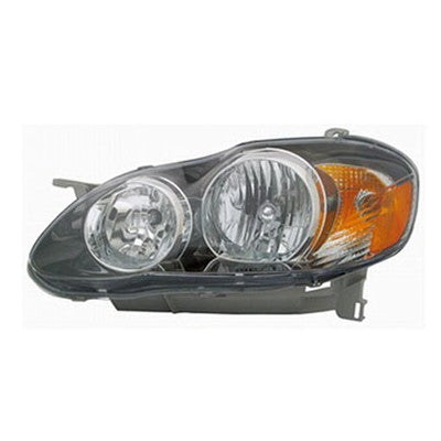 2006 toyota corolla front driver side replacement headlight assembly arswlto2502154v