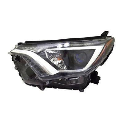 2018 toyota rav4 front driver side oem halogen headlight assembly arswlto2502247oe