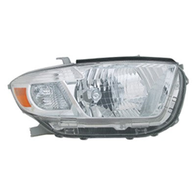2009 toyota highlander front passenger side replacement headlight lens and housing arswlto2503176v