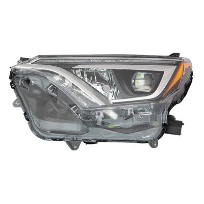 2016 toyota rav4 front driver side replacement led headlight assembly arswlto2518190c