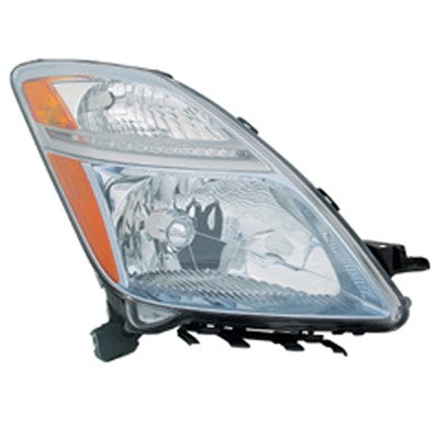 2008 toyota prius front passenger side replacement halogen headlight lens and housing arswlto2519110v
