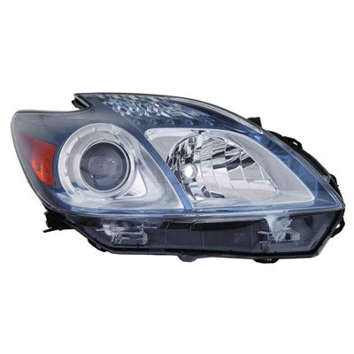 2014 toyota prius plug in front passenger side replacement led headlight lens and housing arswlto2519136c