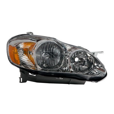 2006 toyota corolla front passenger side oem headlight lens and housing arswlto2519162oe