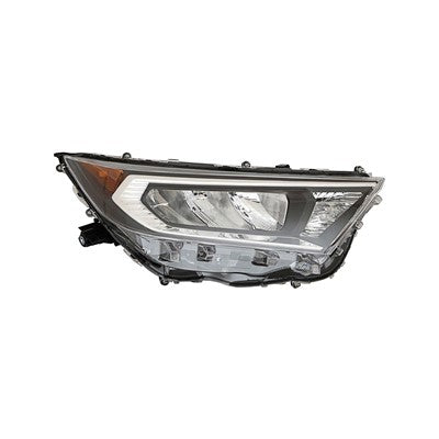 2019 toyota rav4 front passenger side replacement led headlight lens and housing arswlto2519201