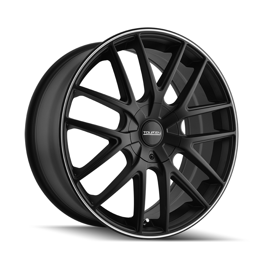 Touren 18"x8" Non-Chrome Matte Black/Machined Ring Custom Wheel ARSWCW32608803MB