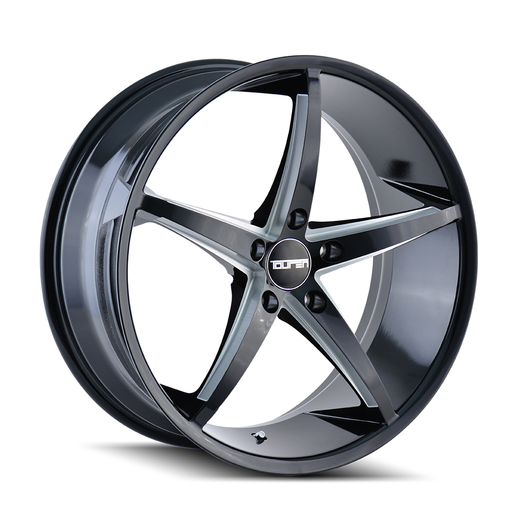 Touren 20"x8.5" Non-Chrome Black/Milled Spokes Custom Wheel ARSWCW32702864B35