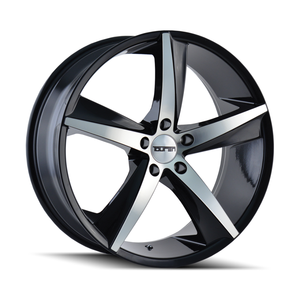 Touren 17"x7.5" Non-Chrome Gloss Black/Machined Face Custom Wheel ARSWCW32727765B