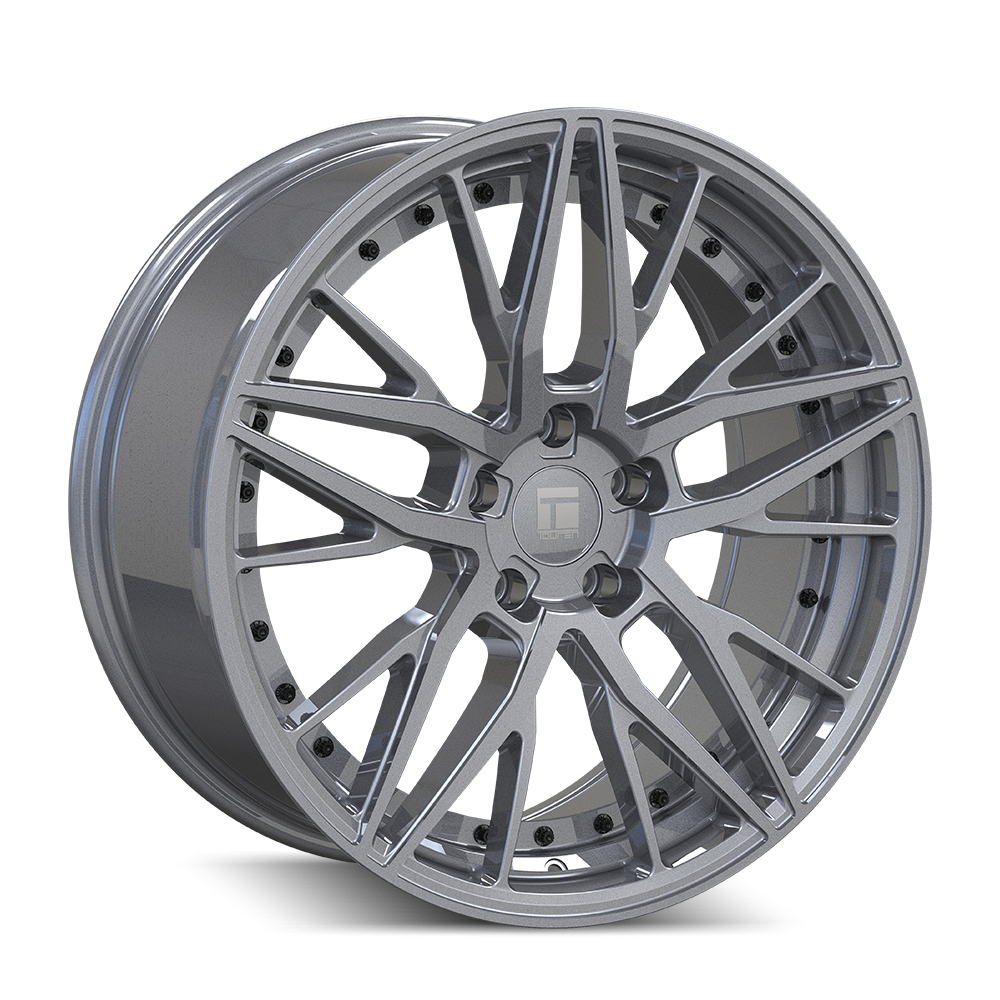 Touren 20"x9" Non-Chrome Gloss Graphite/Black Rivet Custom Wheel ARSWCW32932965GT35