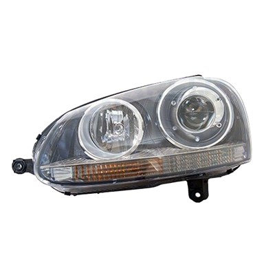 2007 volkswagen rabbit front driver side replacement hid headlight lens and housing arswlvw2502133