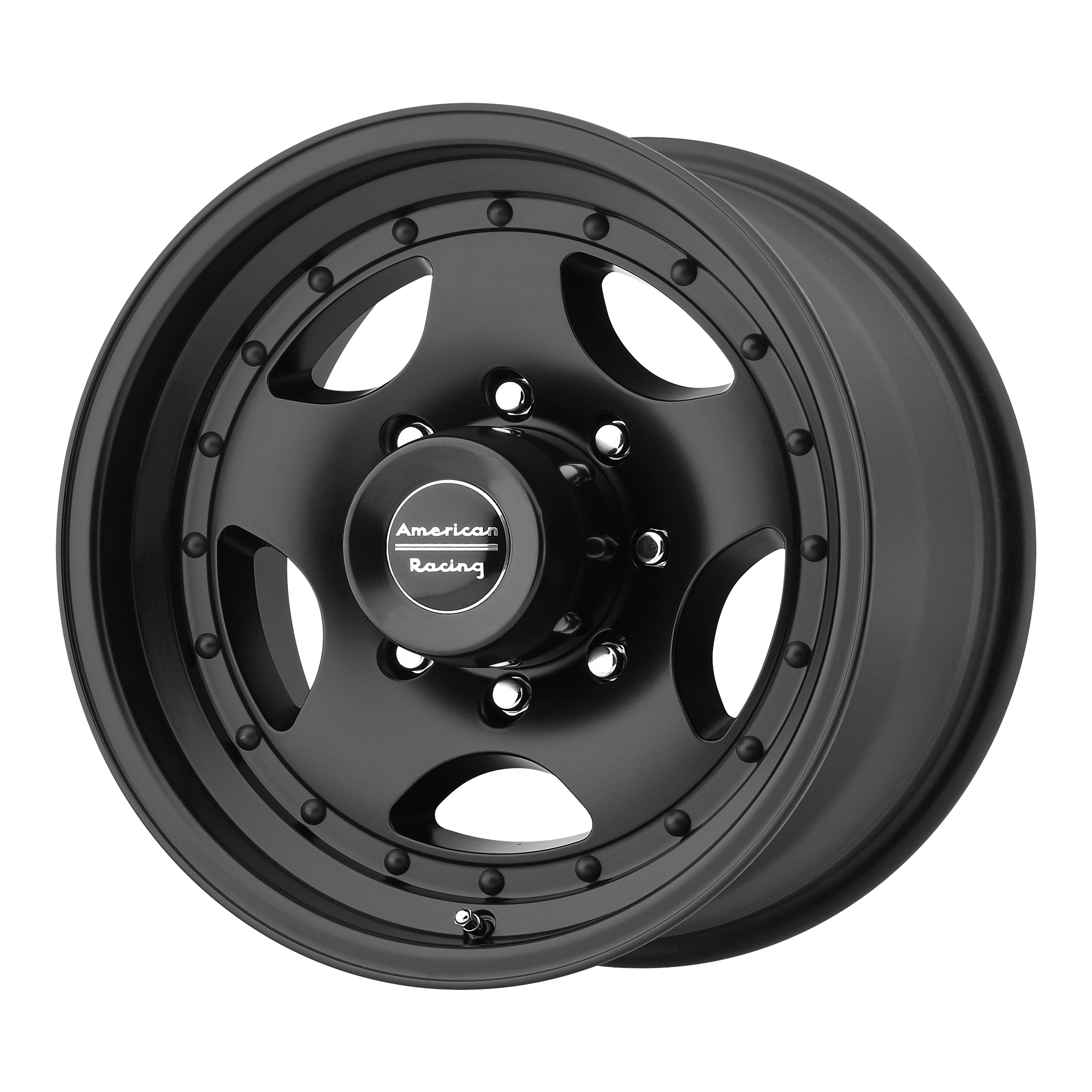 American Racing 15"x7" Non-Chrome Satin Black Custom Wheel ARSWCWAR235773B